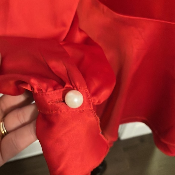 Nanette Lepore NWT satin peplum blouse - Picture 5 of 5